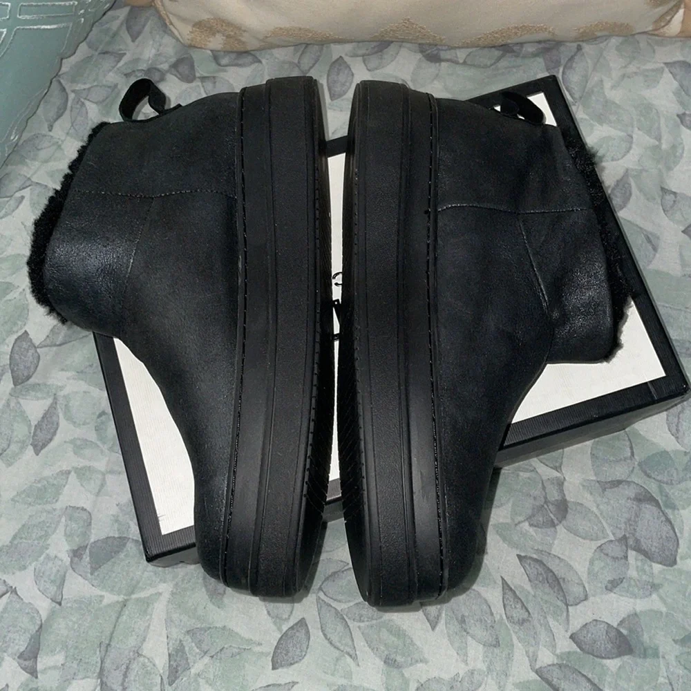 NWT J/SLIDES NIA Black Metallic Brushed Suede - Picture 9 of 12